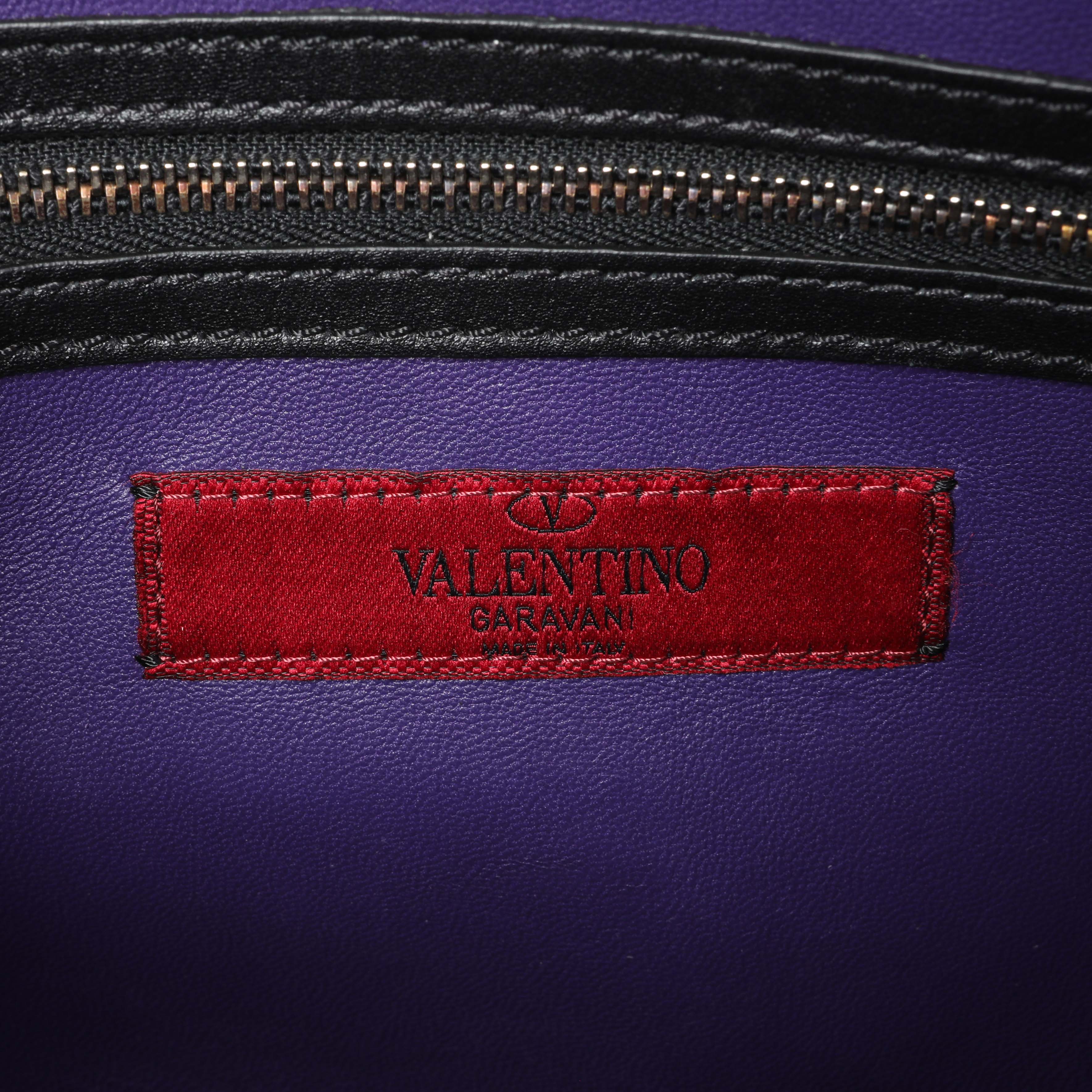 Valentino Purple Calfskin Rockstud Crossbody - Image 5
