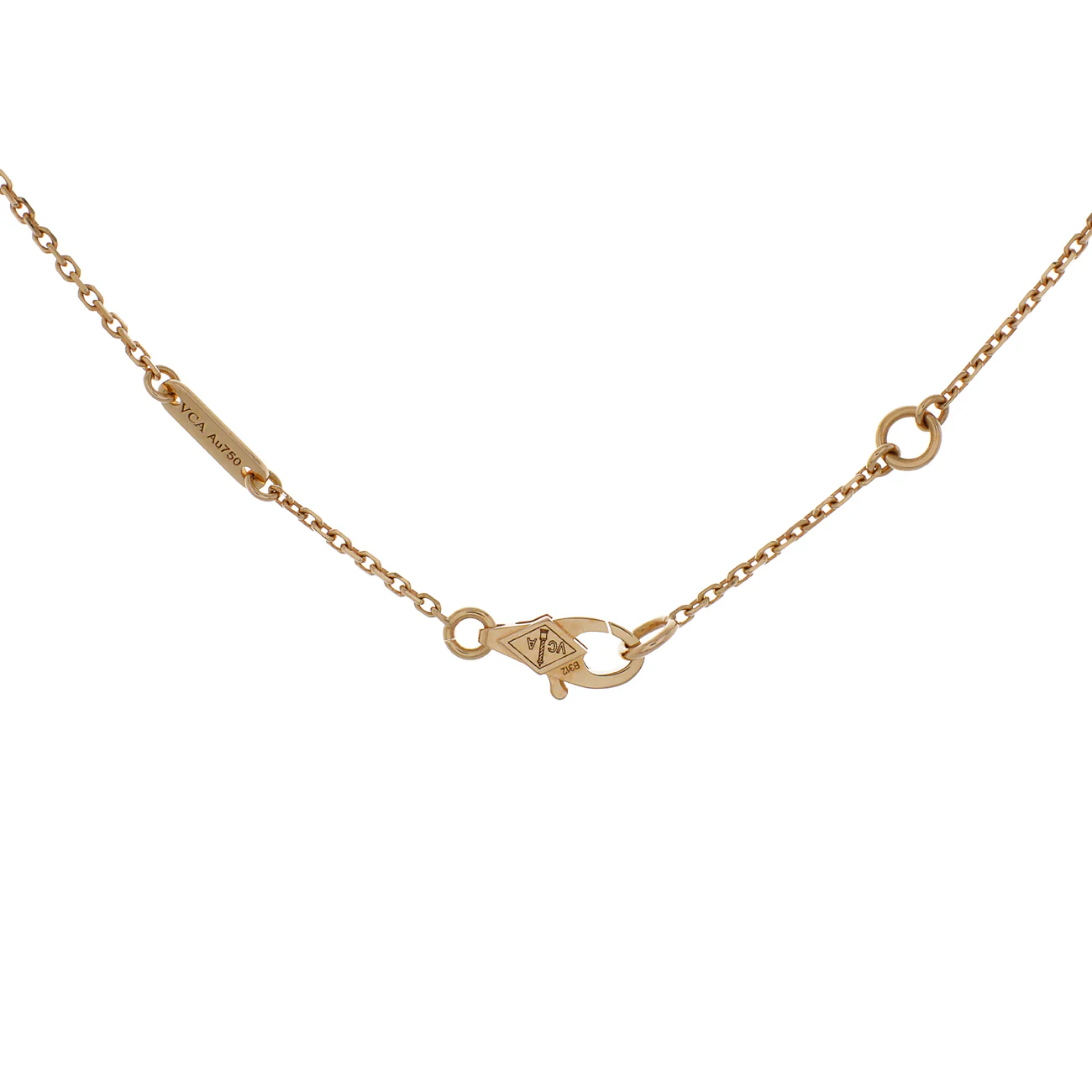 Van Cleef & Arpels 18K Rose Gold Carnelian Sweet Alhambra Pendant - Image 2