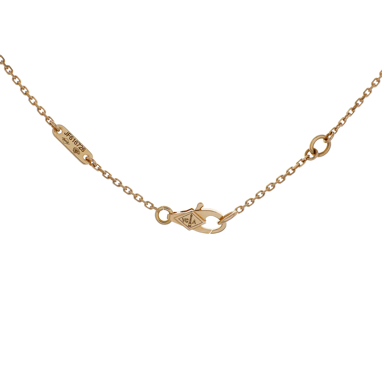 Van Cleef & Arpels 18K Rose Gold Carnelian Sweet Alhambra Pendant - Image 3