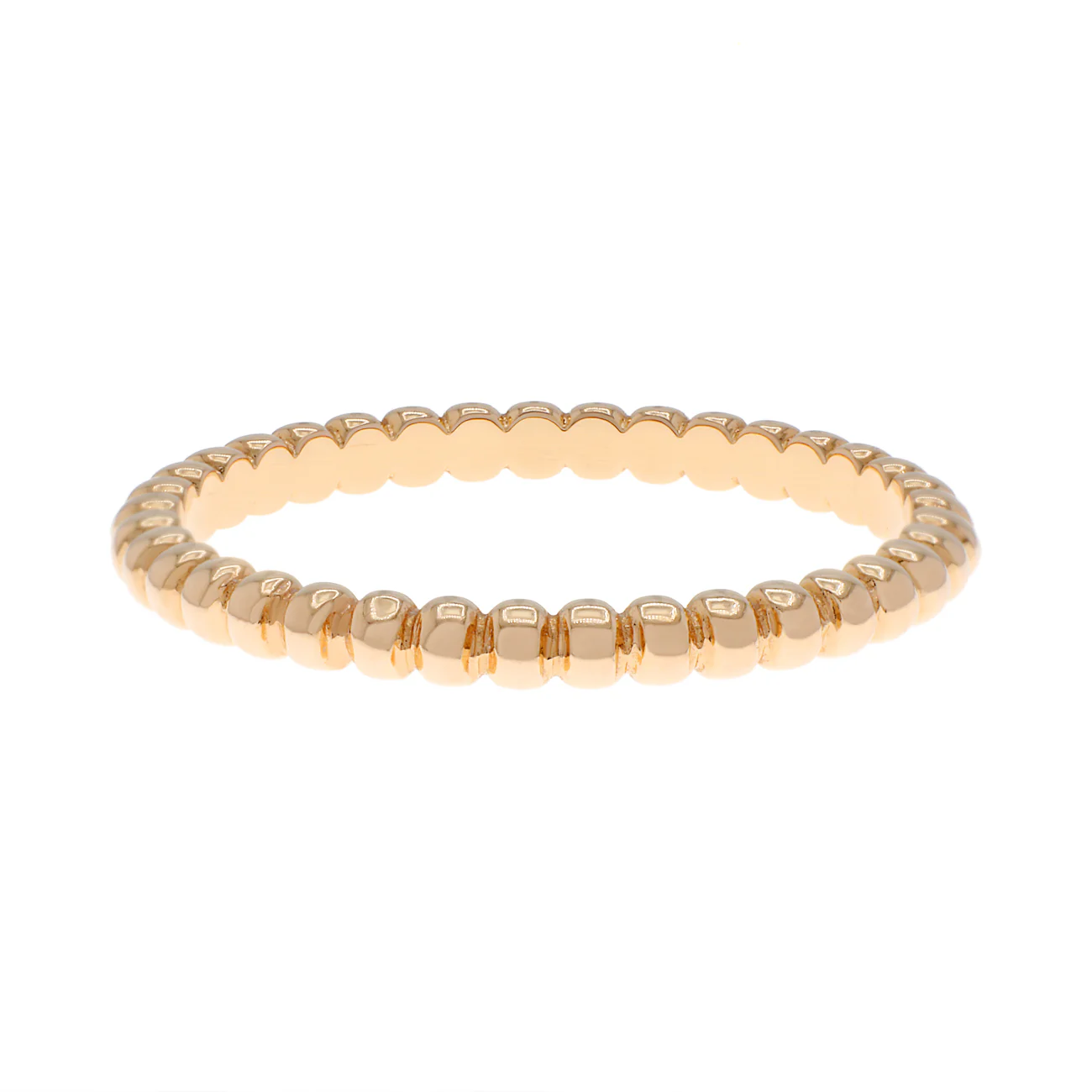 Van Cleef & Arpels 18K Rose Gold Small Perlee Ring - Image 2