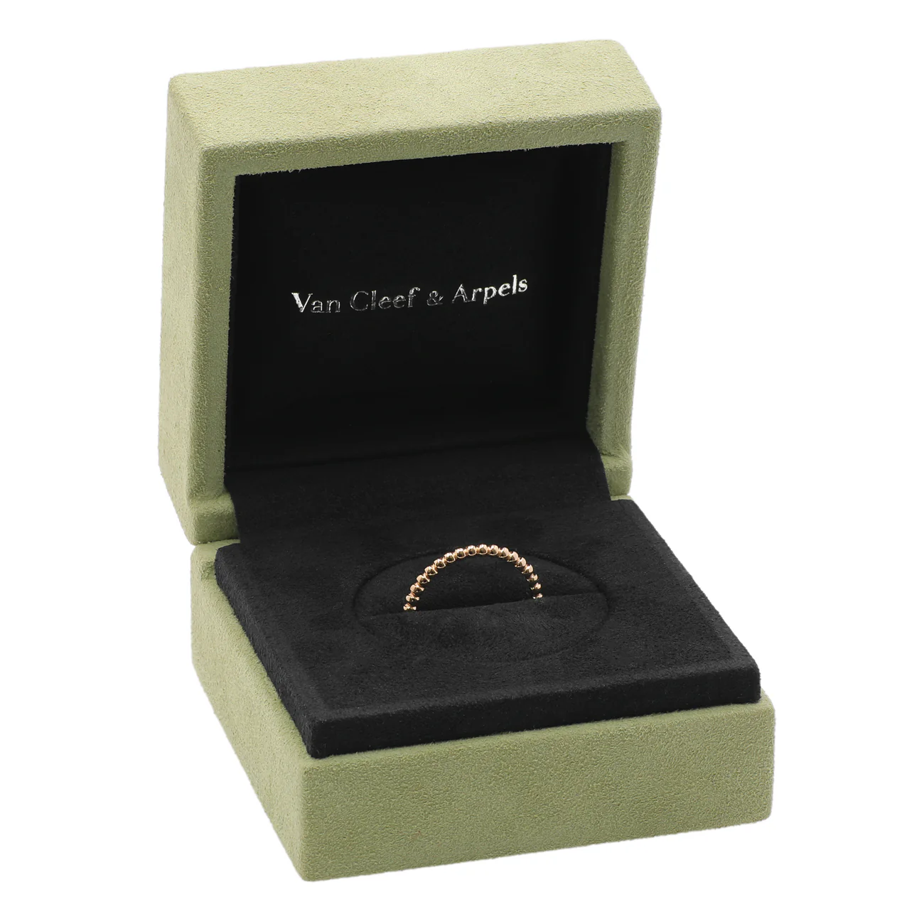 Van Cleef & Arpels 18K Rose Gold Small Perlee Ring - Image 4