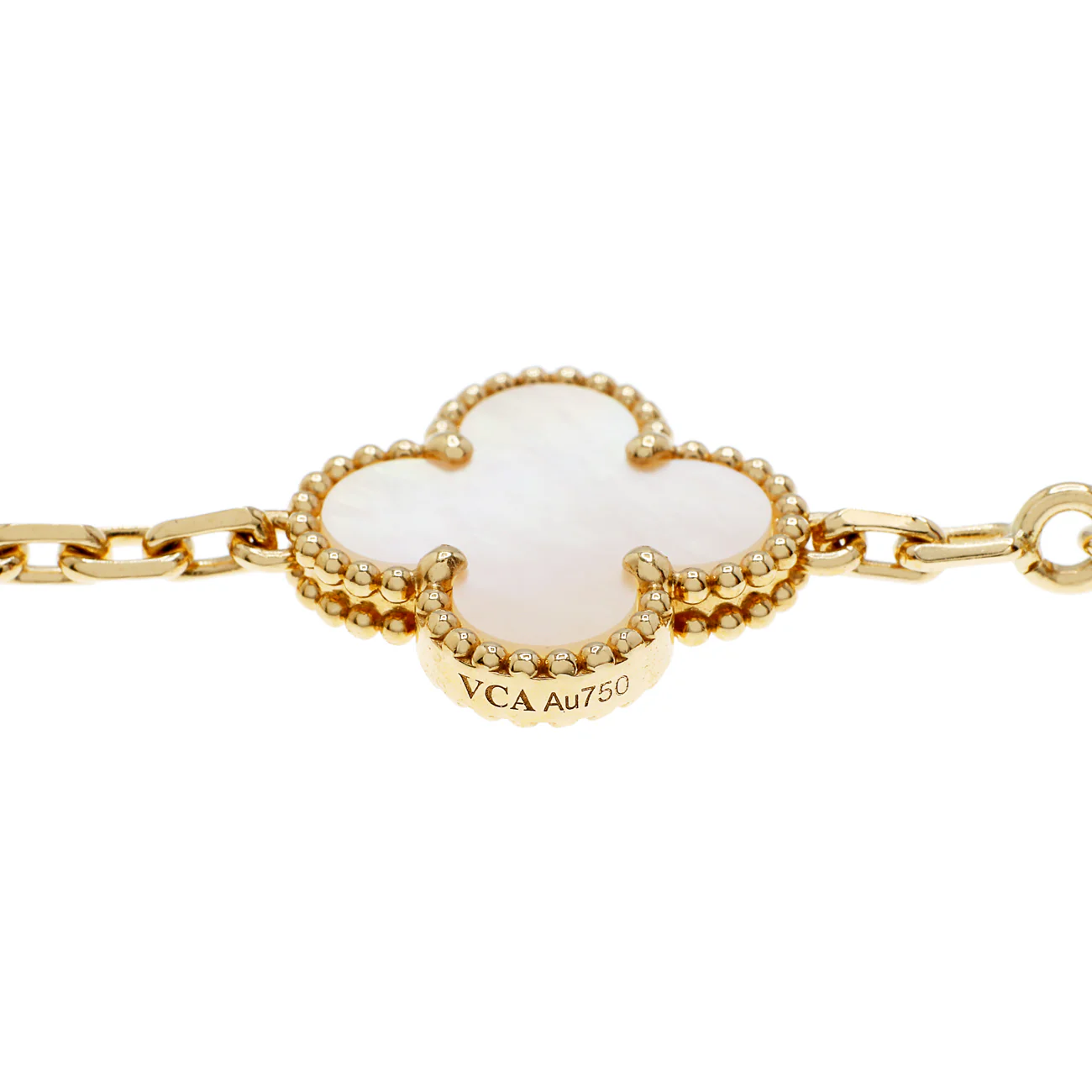 Van Cleef & Arpels 18K Yellow Gold 10 Motifs Vintage Alhambra Necklace - Image 2