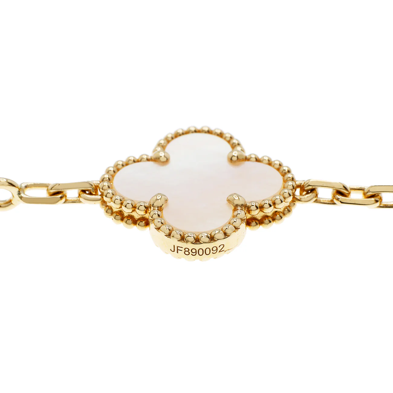 Van Cleef & Arpels 18K Yellow Gold 10 Motifs Vintage Alhambra Necklace - Image 3