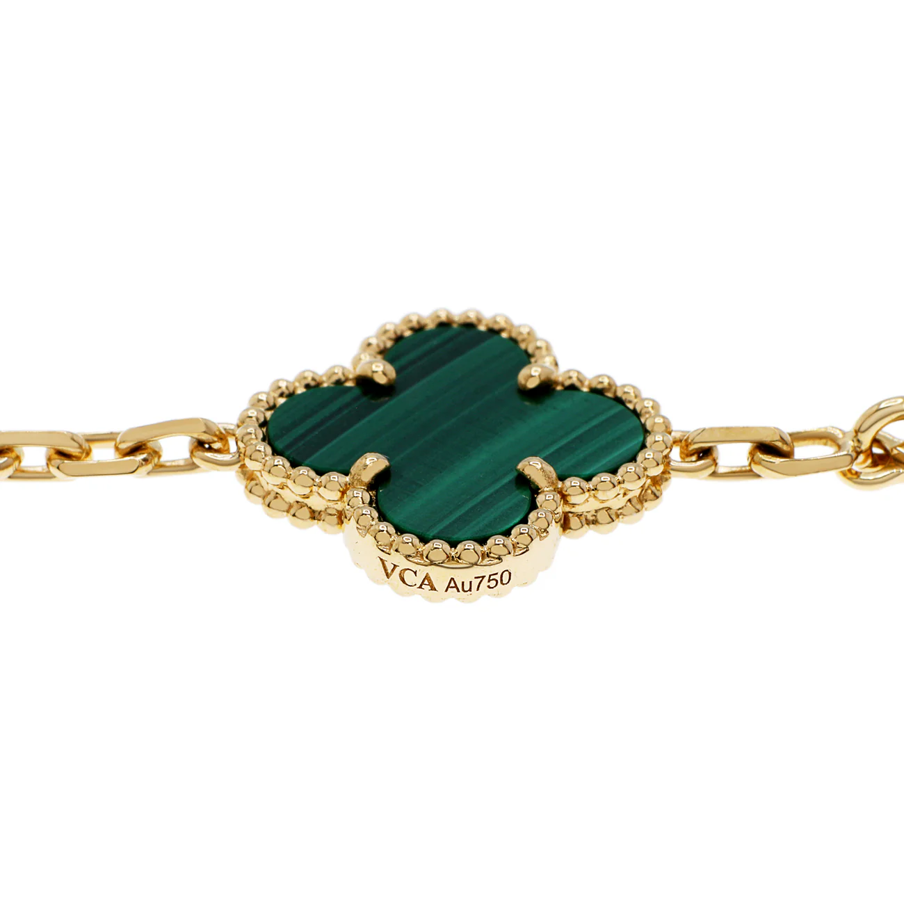 Van Cleef & Arpels 18K Yellow Gold 10 Motifs Vintage Alhambra Necklace - Image 2