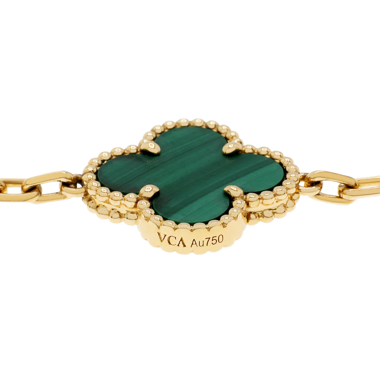 Van Cleef & Arpels 18K Yellow Gold 5 Motifs Vintage Alhambra Bracelet - Image 3