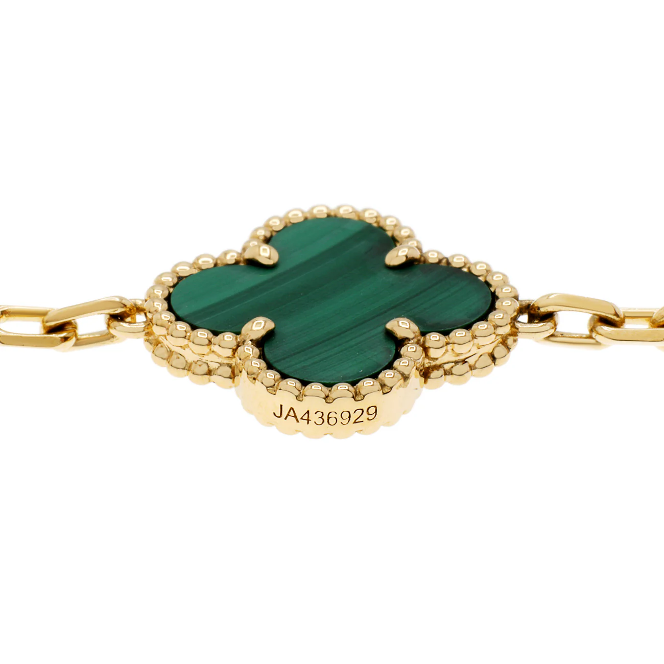 Van Cleef & Arpels 18K Yellow Gold 5 Motifs Vintage Alhambra Bracelet - Image 4