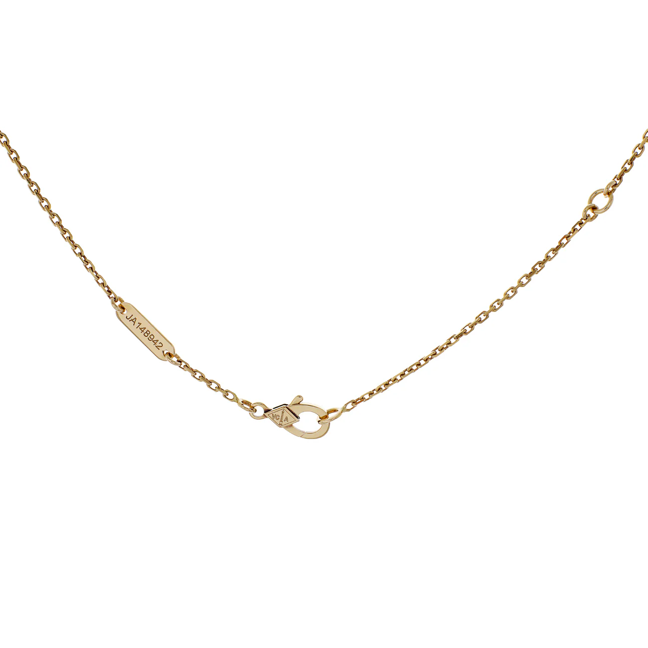 Van Cleef & Arpels 18K Yellow Gold Carnelian Vintage Alhambra Pendant - Image 3