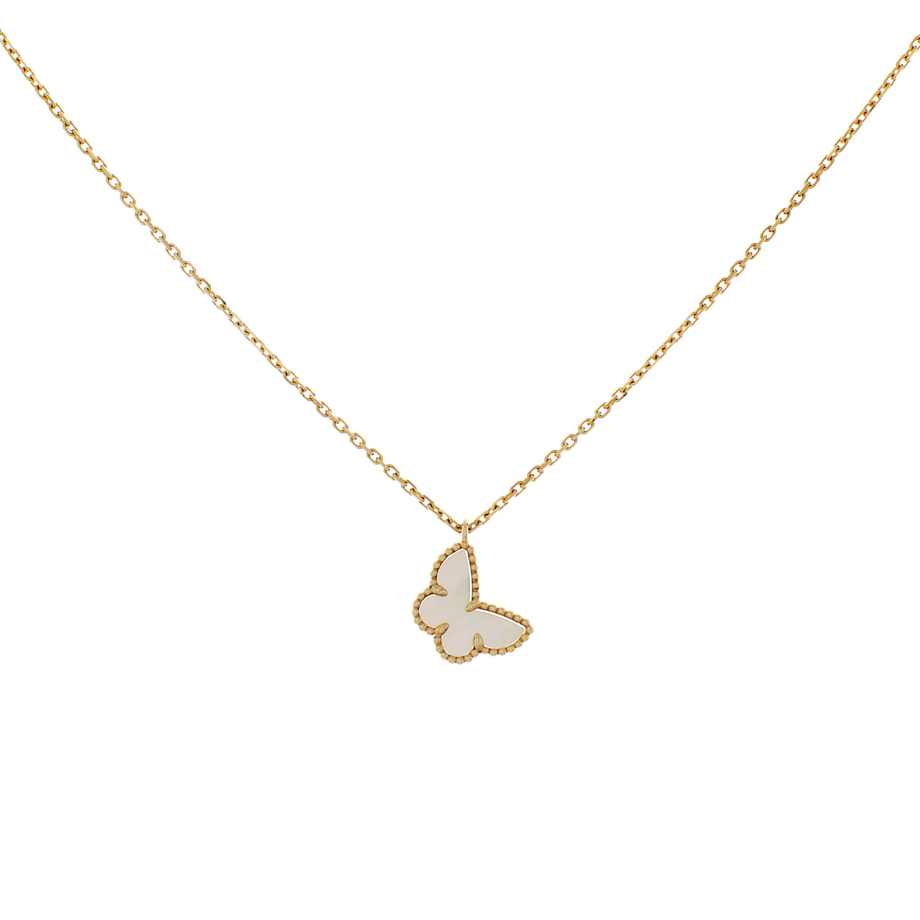 Van Cleef & Arpels 18K Yellow Gold Sweet Butterflies Pendant