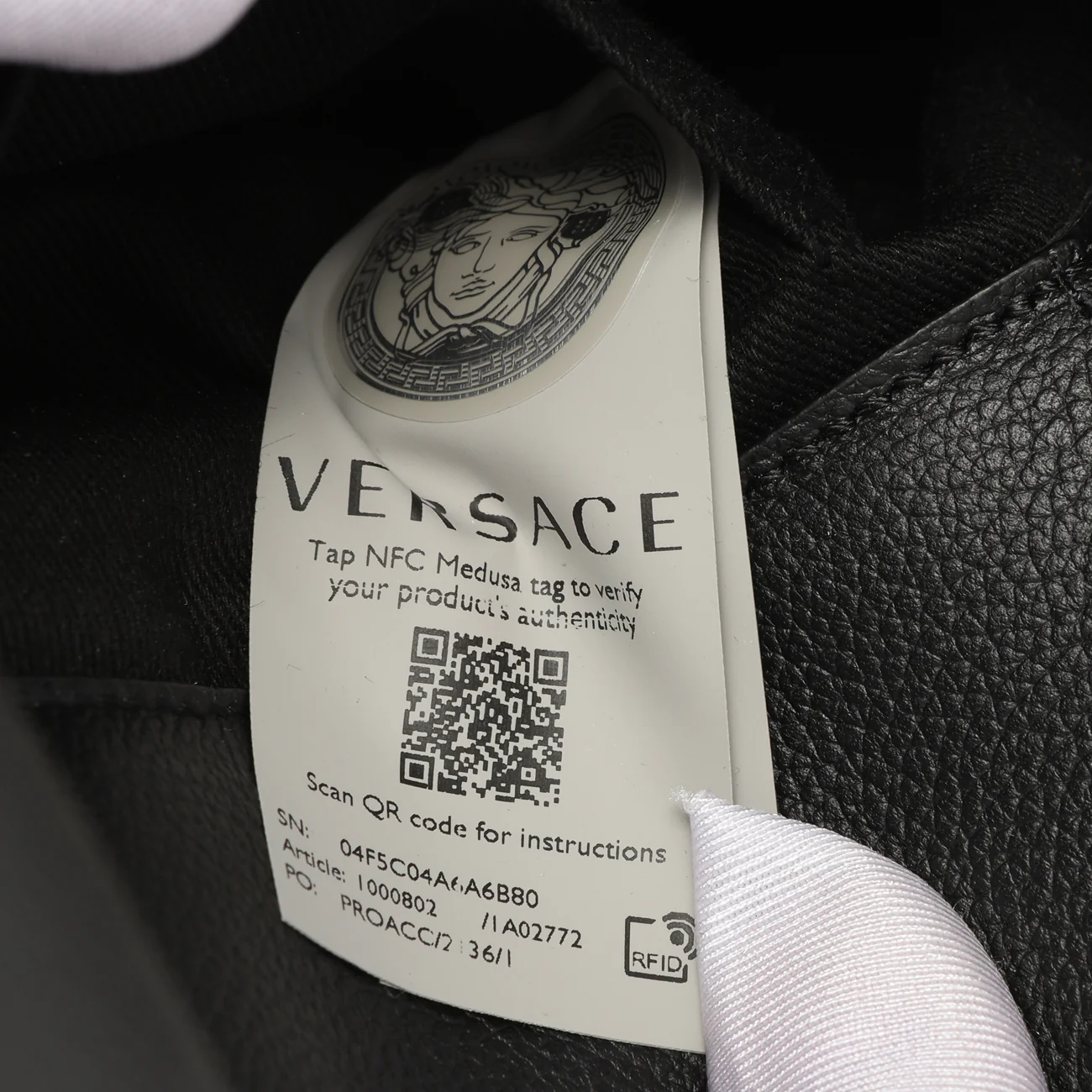 Versace Black Calfskin La Medusa Mini Chain Hobo - Image 6