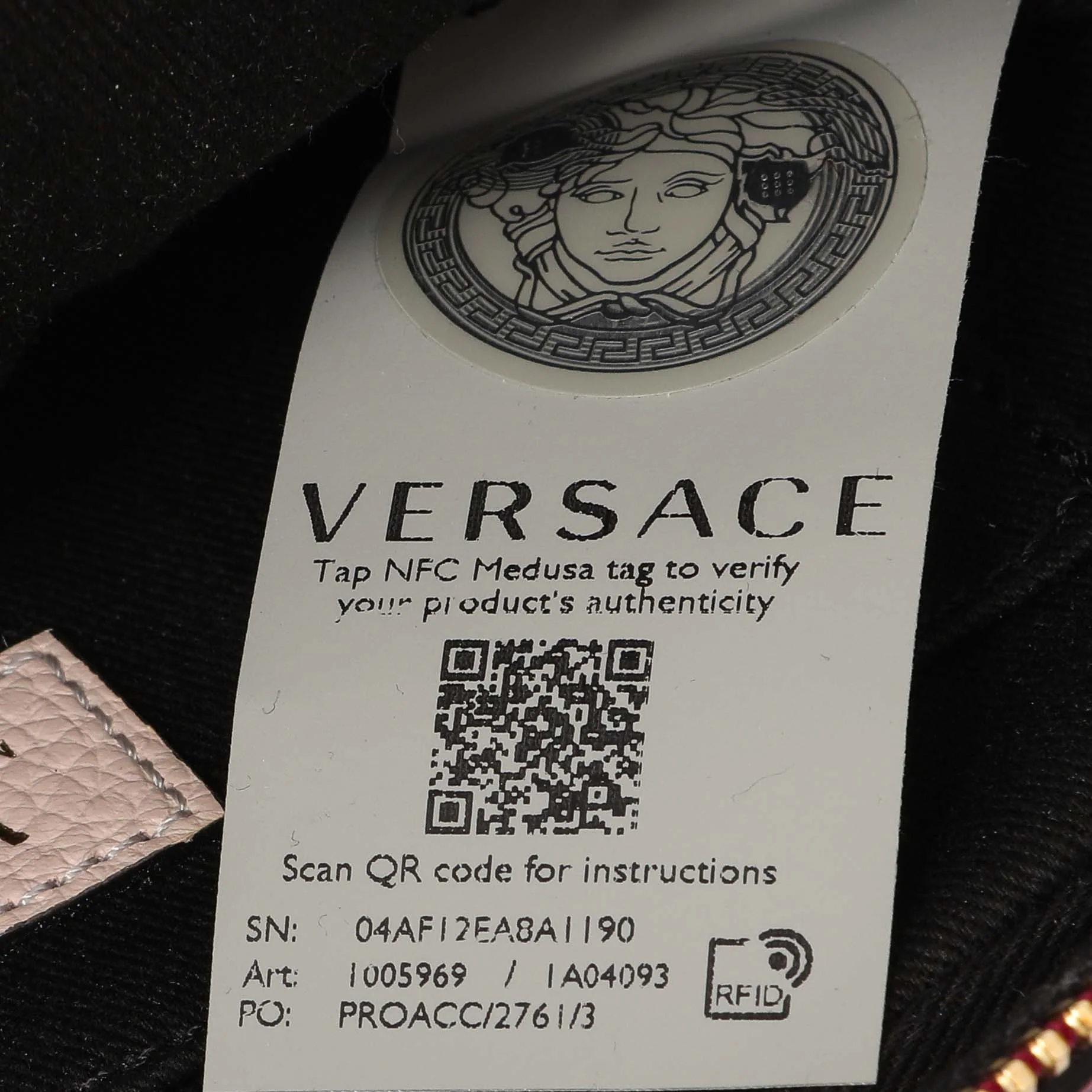 Versace Fuchsia Calfskin Small Virtus Camera Bag - Image 6