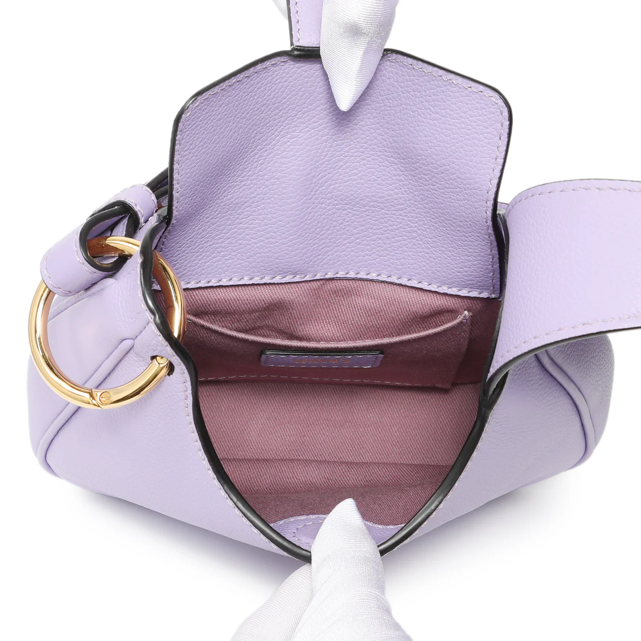 Versace Lilac Calfskin La Medusa Small Hobo Crossbody - Image 4