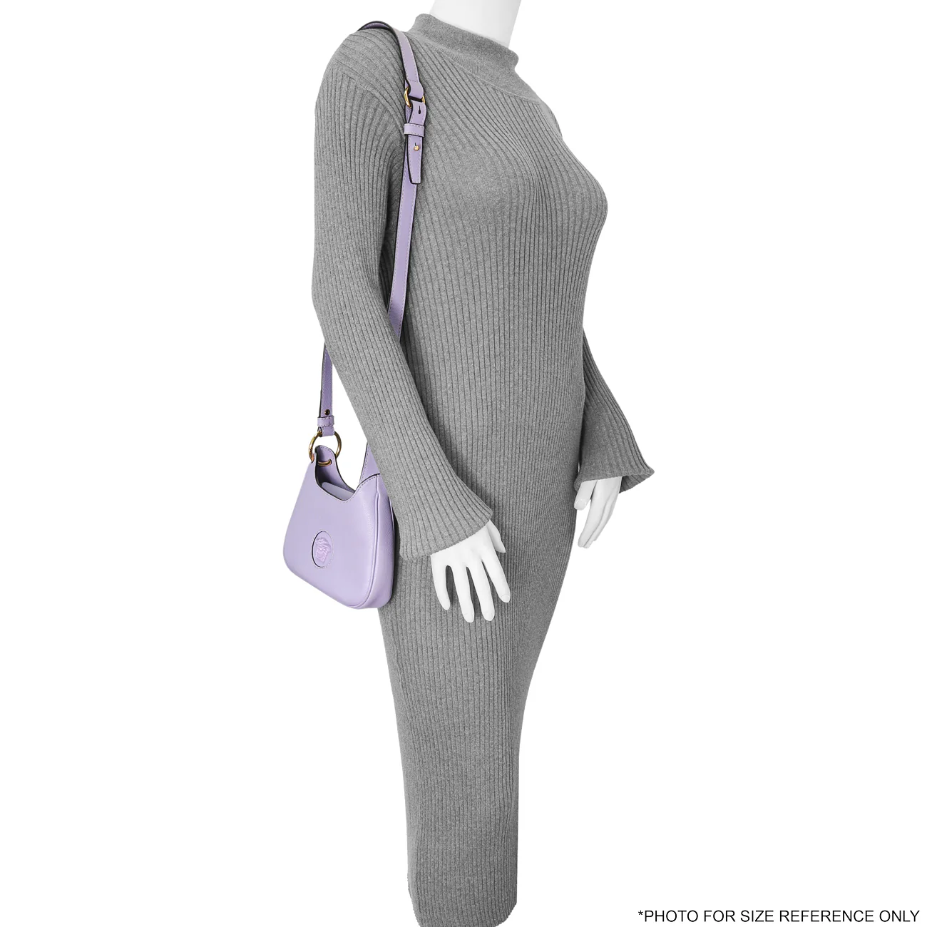 Versace Lilac Calfskin La Medusa Small Hobo Crossbody - Image 7